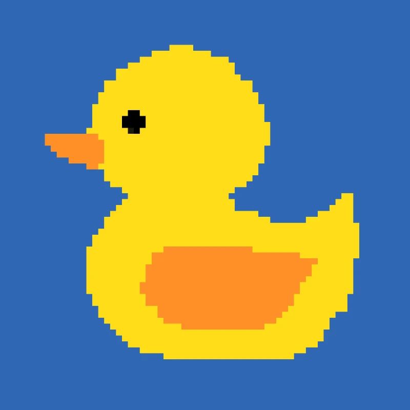 Pixel Duck Retro Yellow