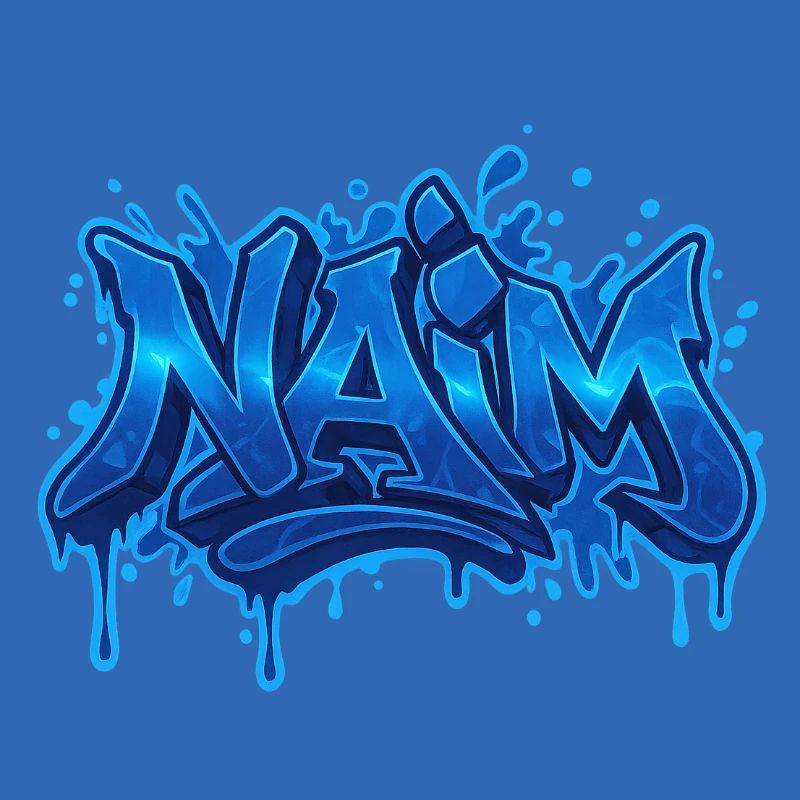Graffiti  NAIM Prénom cadeau idéal imprimable sur 