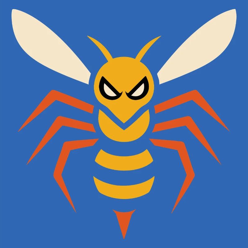 Angry Hornet – angular insect graphic