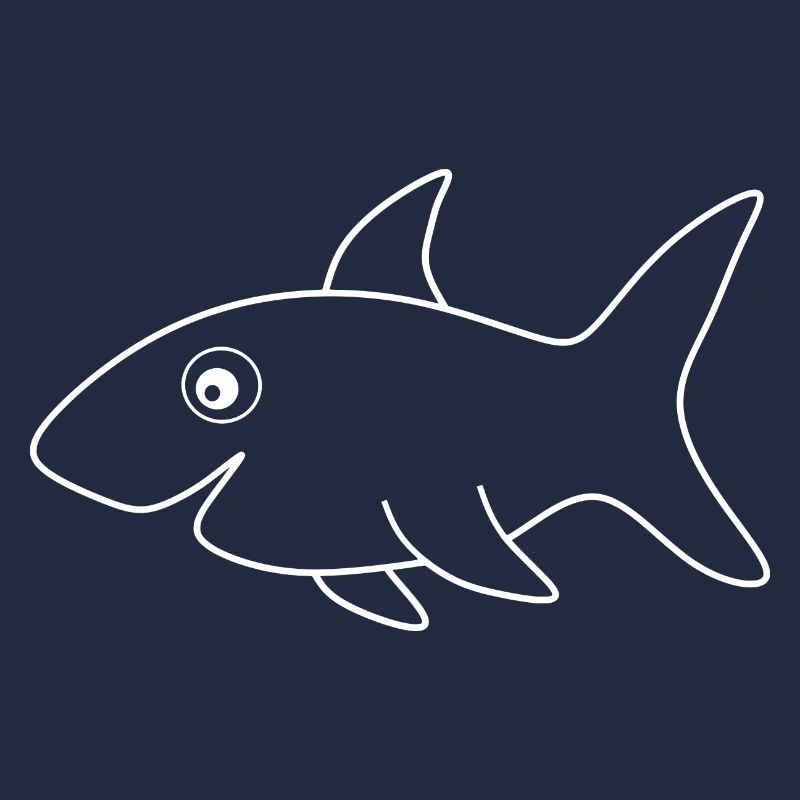 Requin blanc Poisson blanc comique