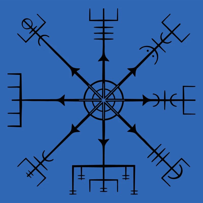 Iceland - magic runes - compass - Vegvísir