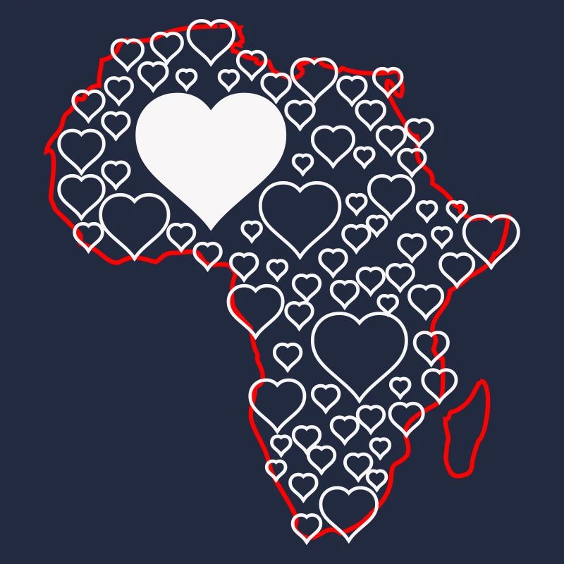 Afrika Herzmuster: Liebe Kontinente