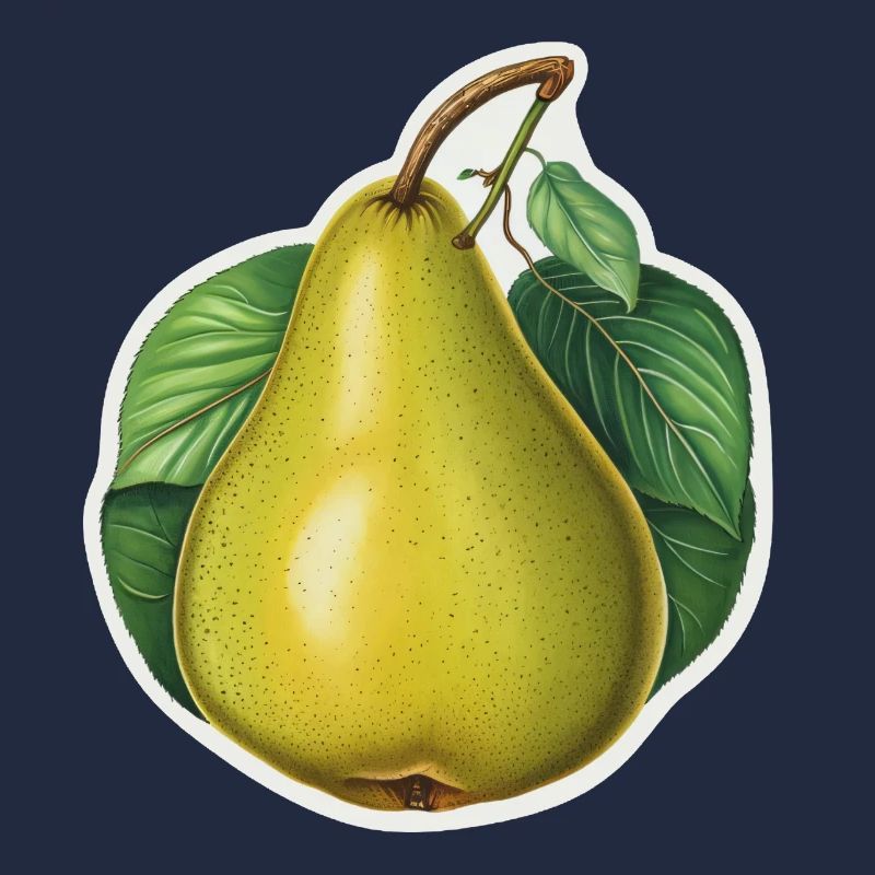 Birne mit mehreren Blättern