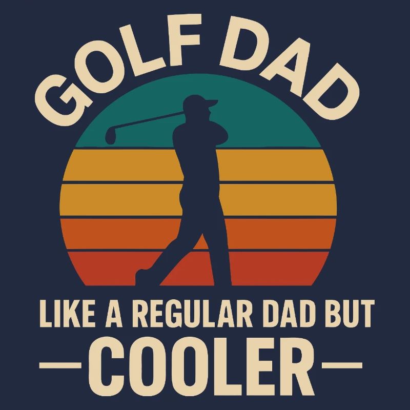Golf Dad Rétro Coucher de soleil Design