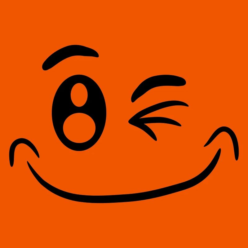 Comic Gesicht Lustig Smiley Zwinkern