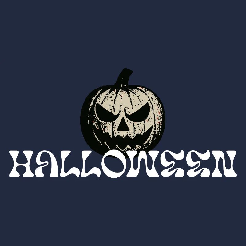 Conception de texte d’Halloween citrouille hantée