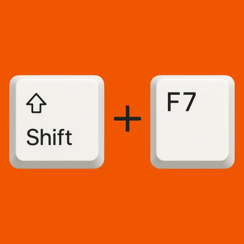 Shift F7