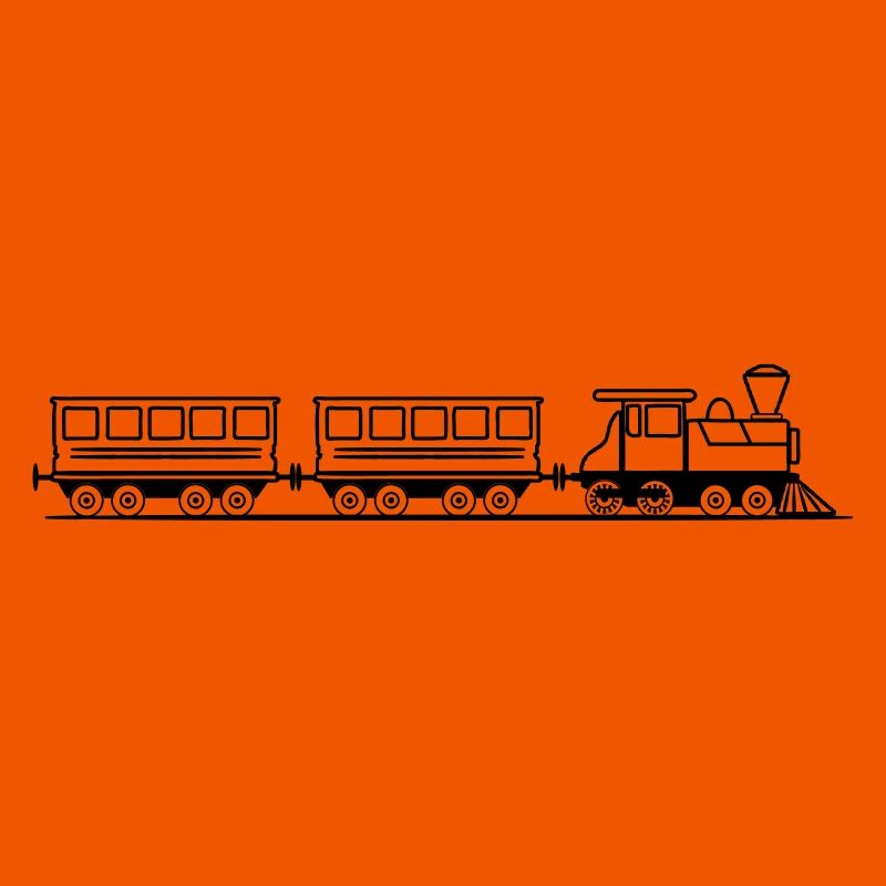Zug Eisenbahn Dampflok Wagons
