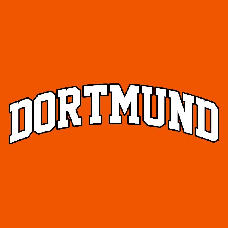 Dortmund logo: Collegiate design with a dynamic style