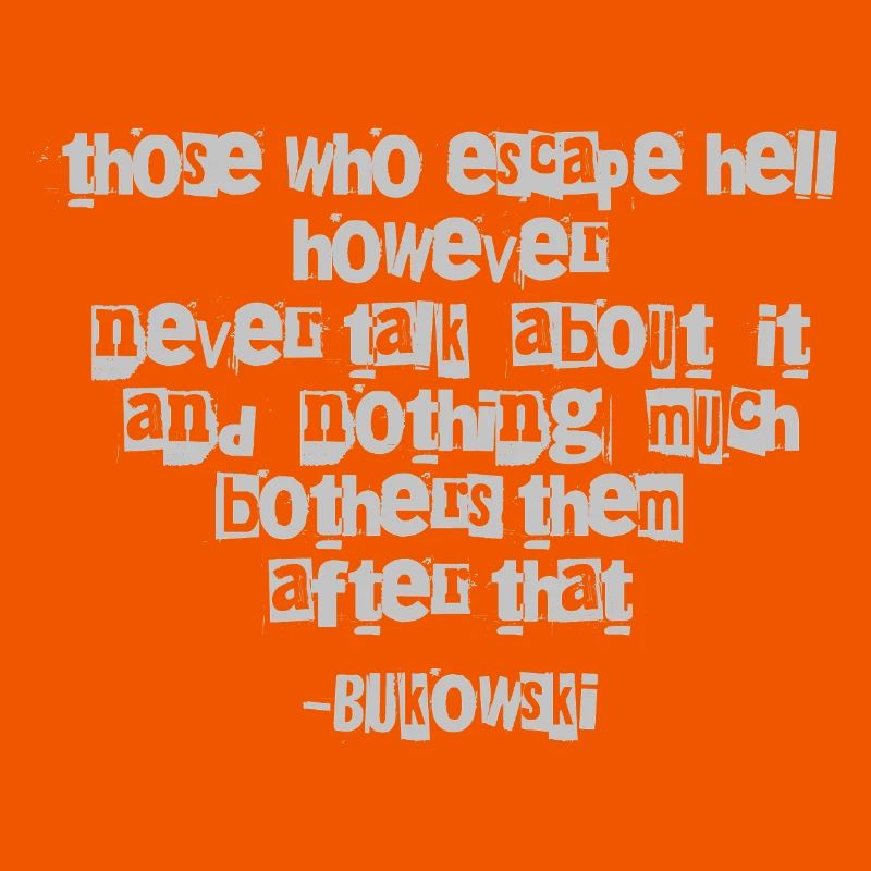 Typographie des citations usées de Bukowski