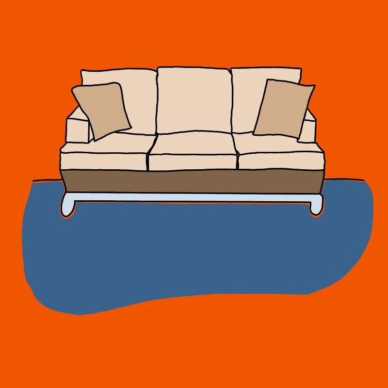 Sofa, bunte Grafik