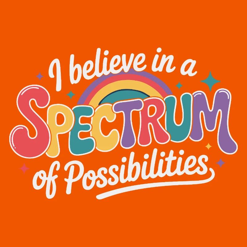 Autism Awareness Support rainbow