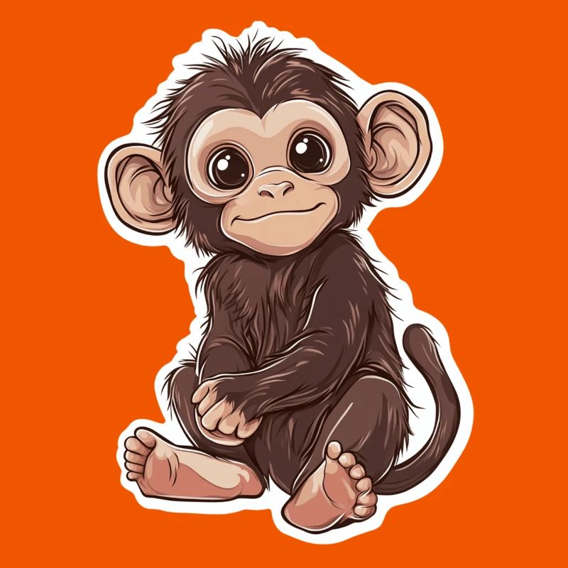 Cute Monkey Cute Monkey Gift for Monkey Fans