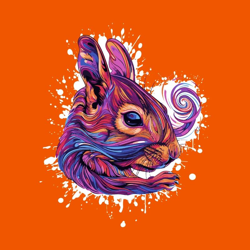 Psychedelischer Eichhörnchenkopf