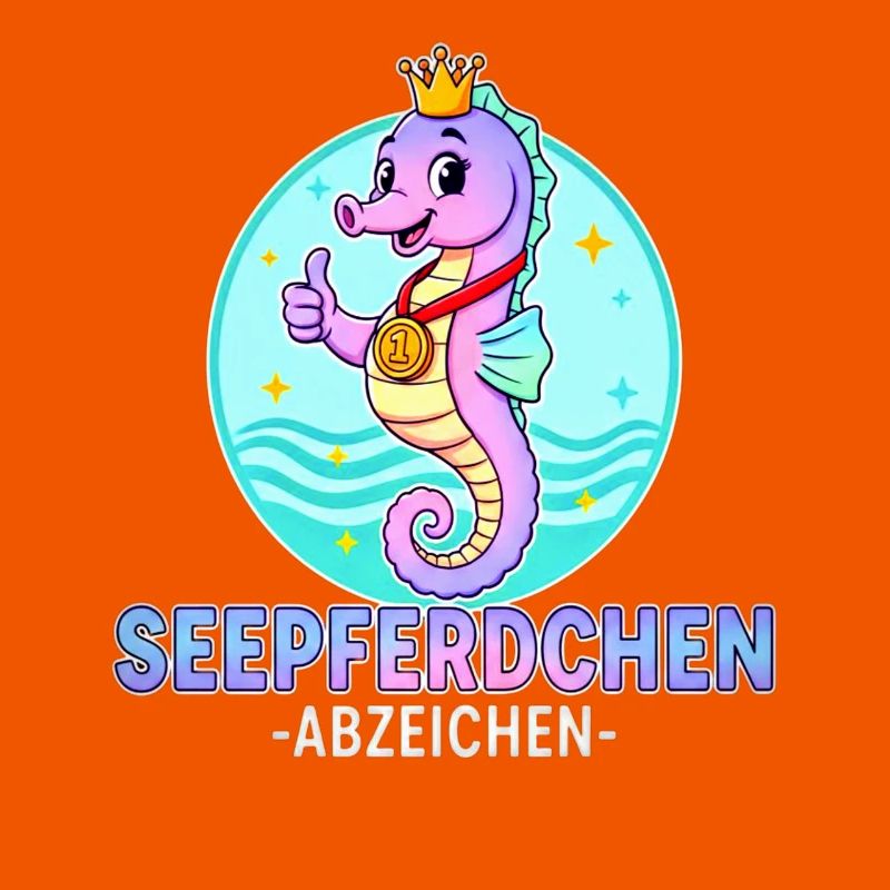 Seepferdchen Abzeichen mit Farbverlauf