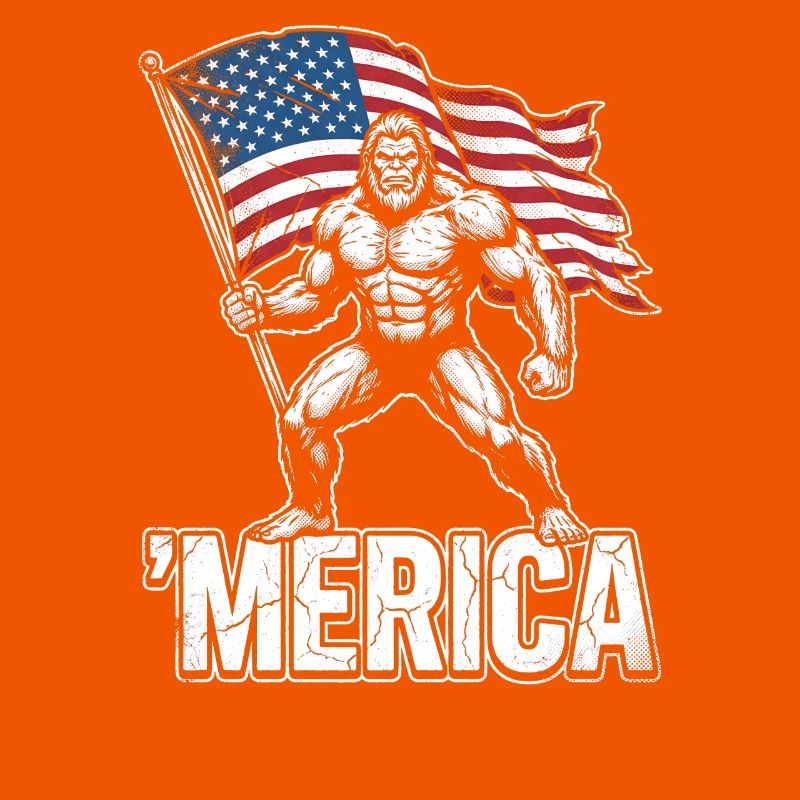 America Bigfoot Drôle 4 juillet Bigfoot Ameri