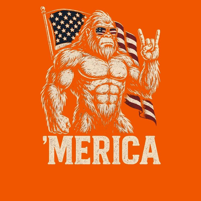Amerika Bigfoot Lustiger Bigfoot zum 4. Juli Ameri