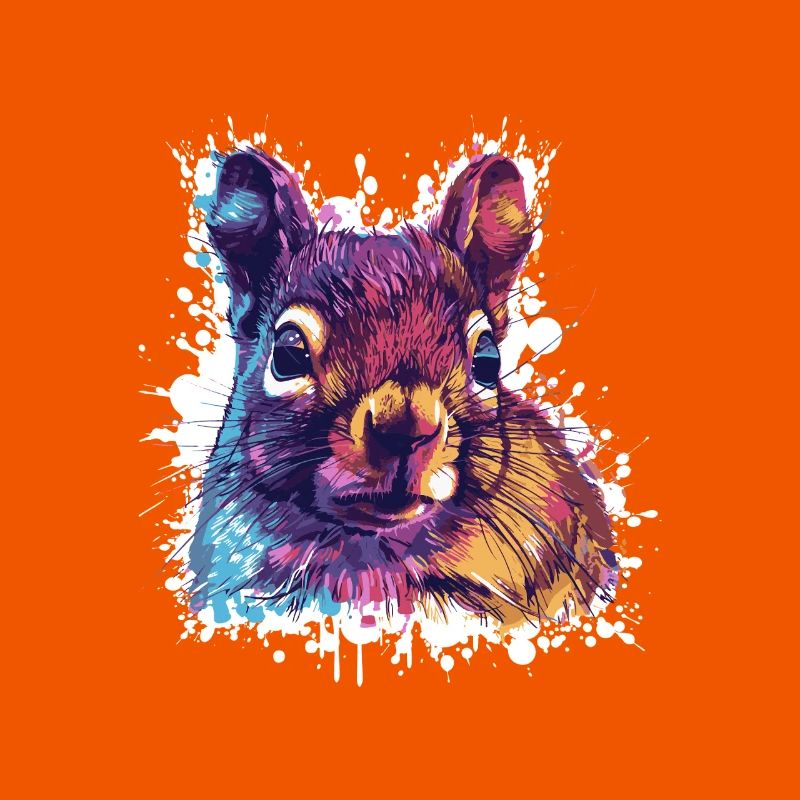 Farbkontrast Eichhörnchen PopArt