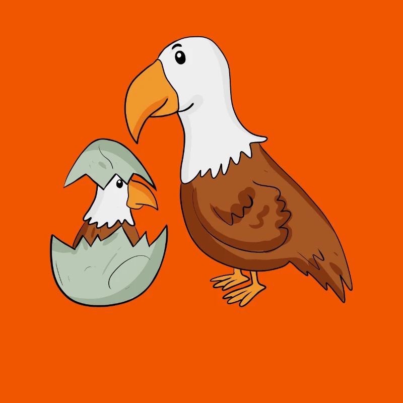 Eagle with Baby Eagle