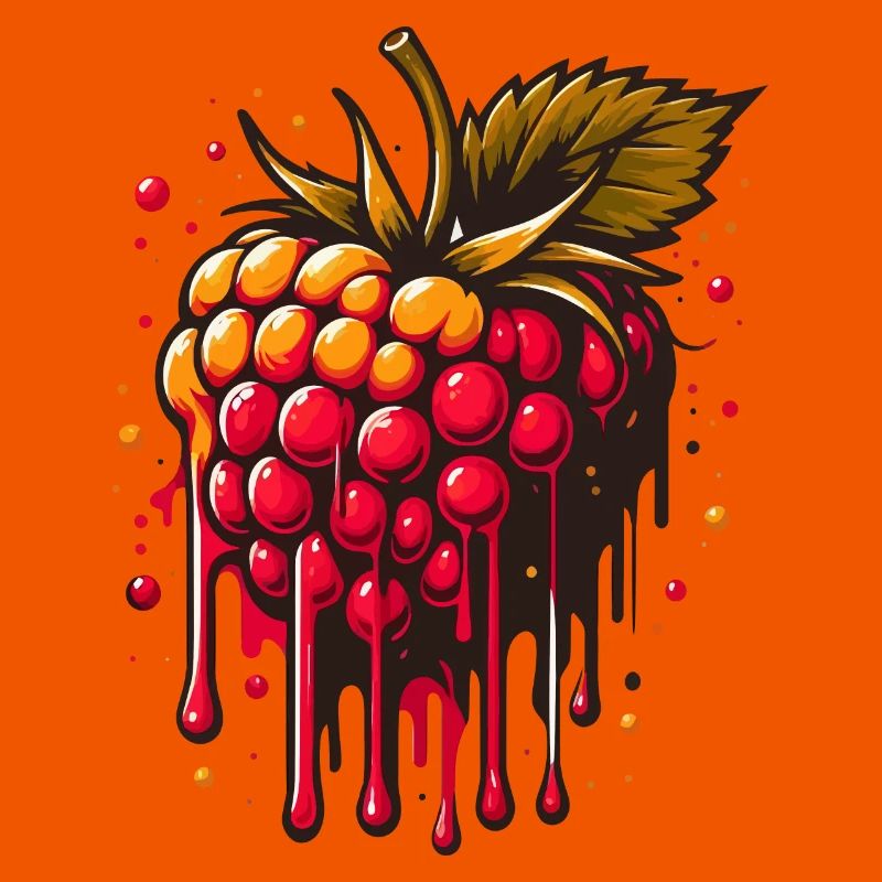 Two-tone dripping raspberry