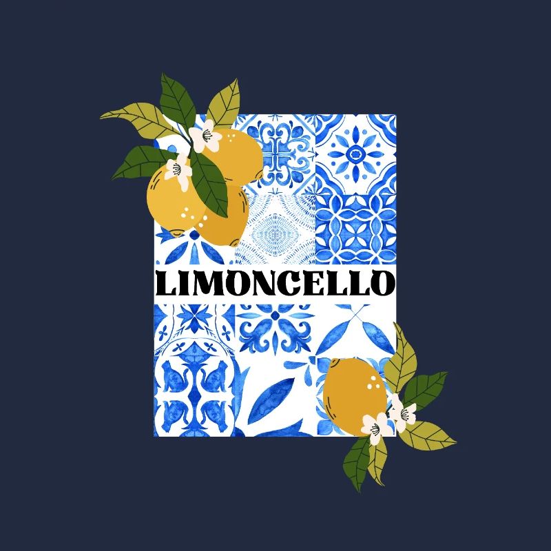 Limoncello – Zitrusfrüchte und Azulejo Muster