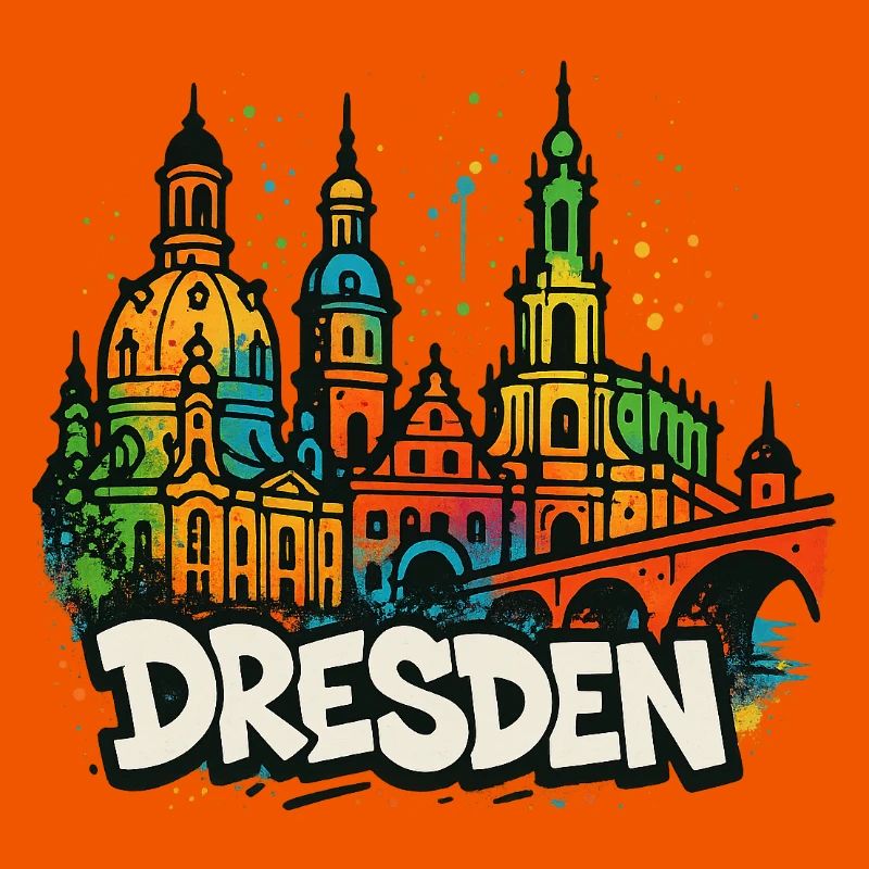 Dresden Skyline Graffiti
