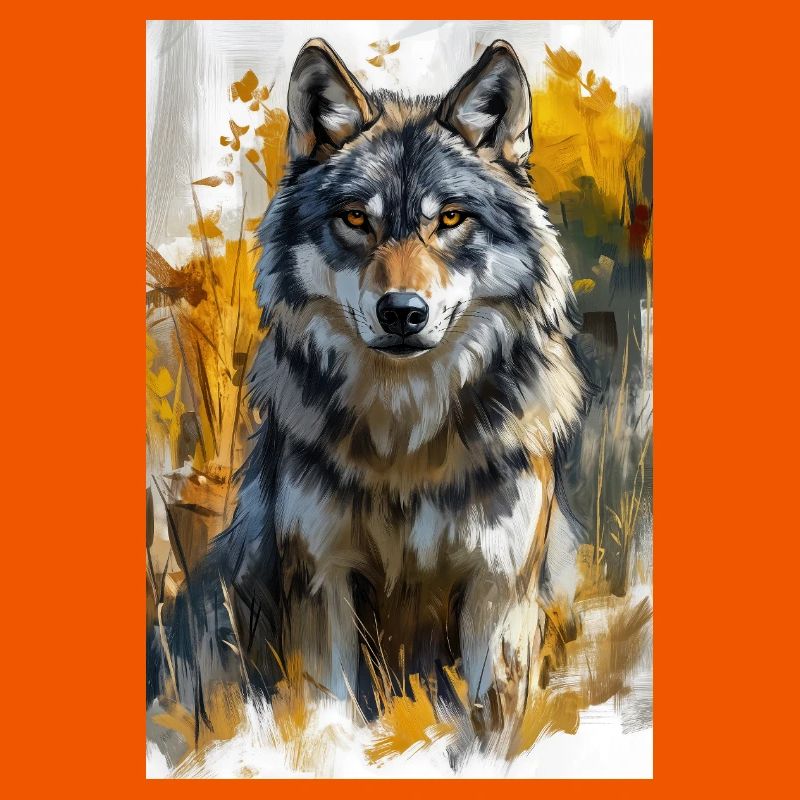 Illustration eines Wolfes