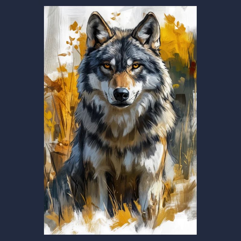 Illustration eines Wolfes