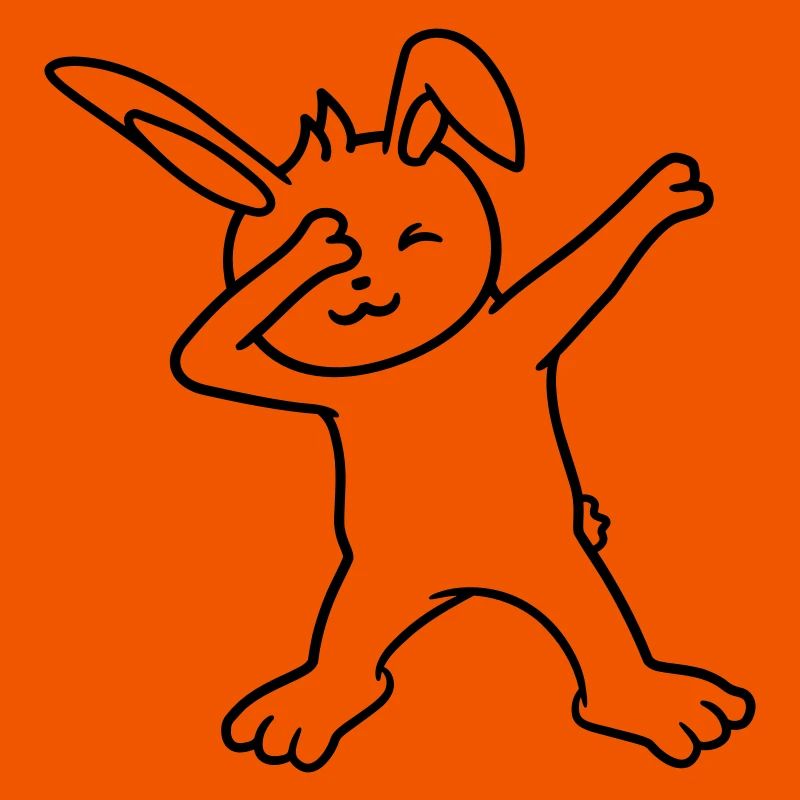 Hase Dabbing Dab Dance Pose Tanzen Party Feiern