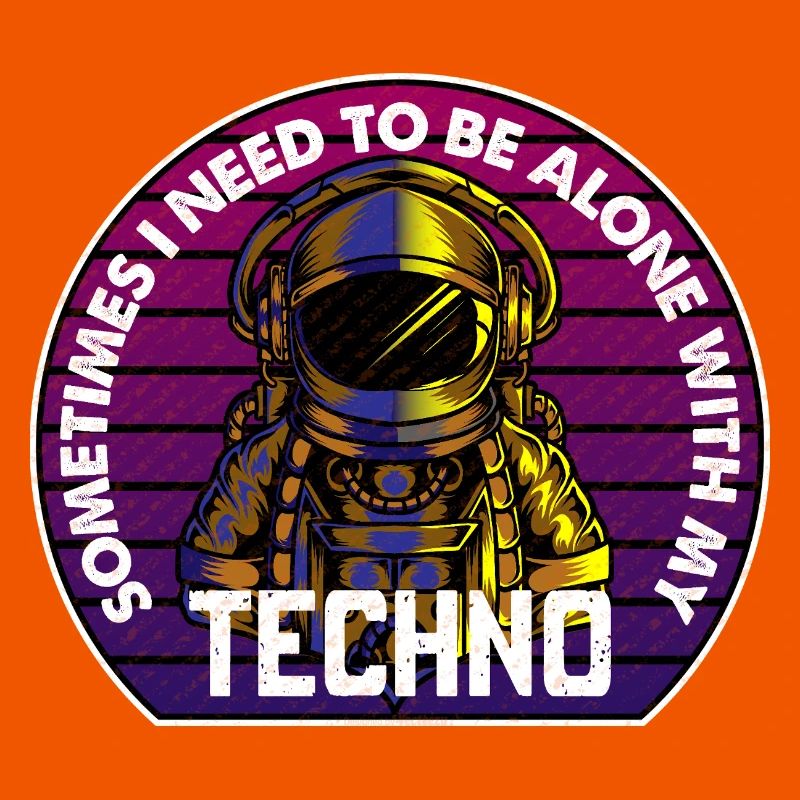 Techno Astronaut Circle Abzeichen