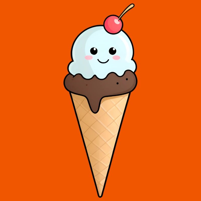 Kuscheliges Eis mit Kirsche