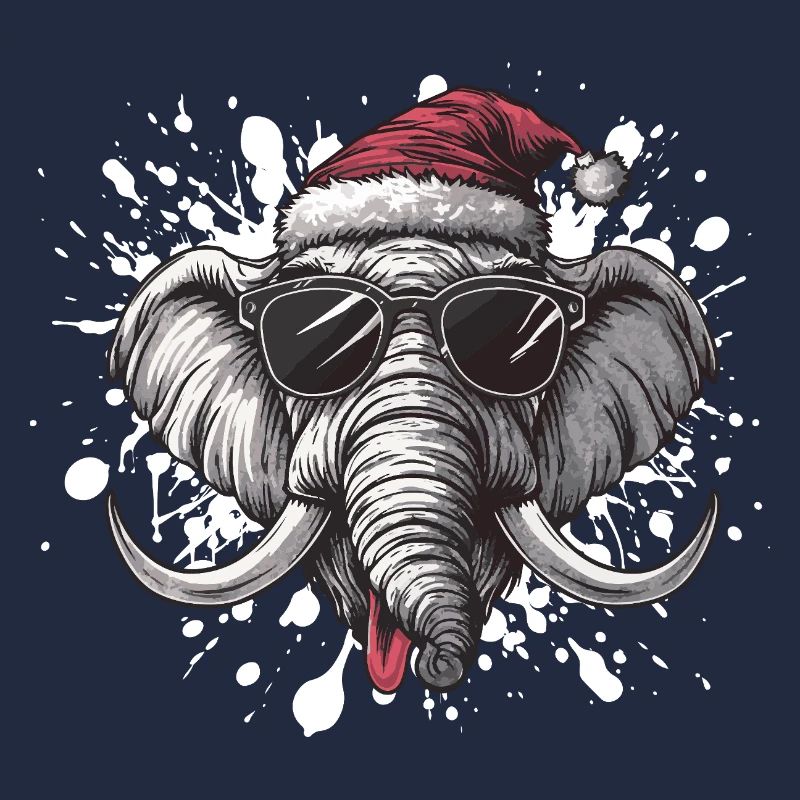 Mammoth Christmas Funny Elephant