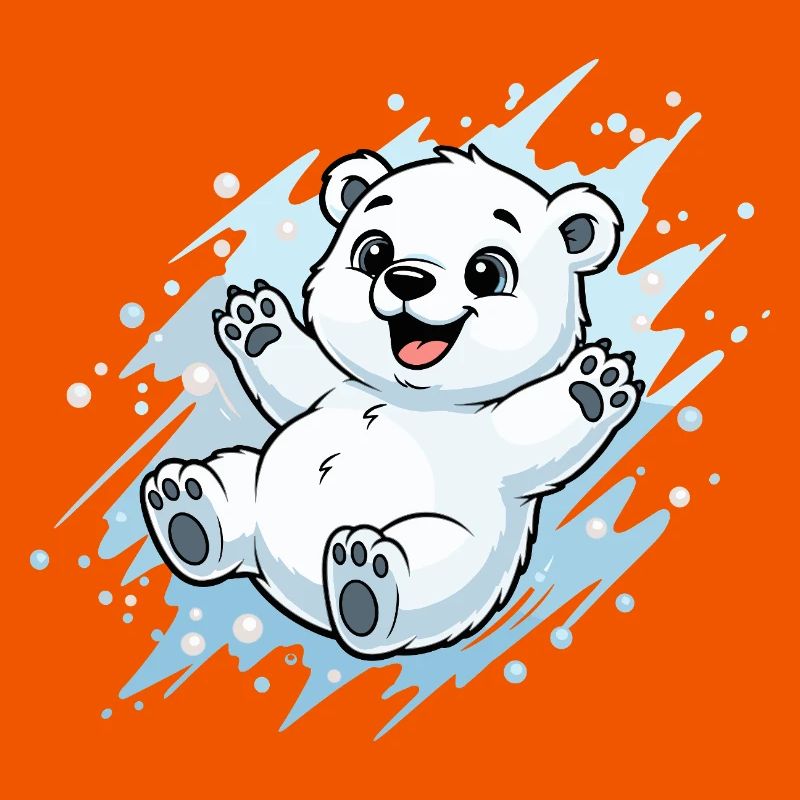 Joyeuse éclaboussure d’ours polaire