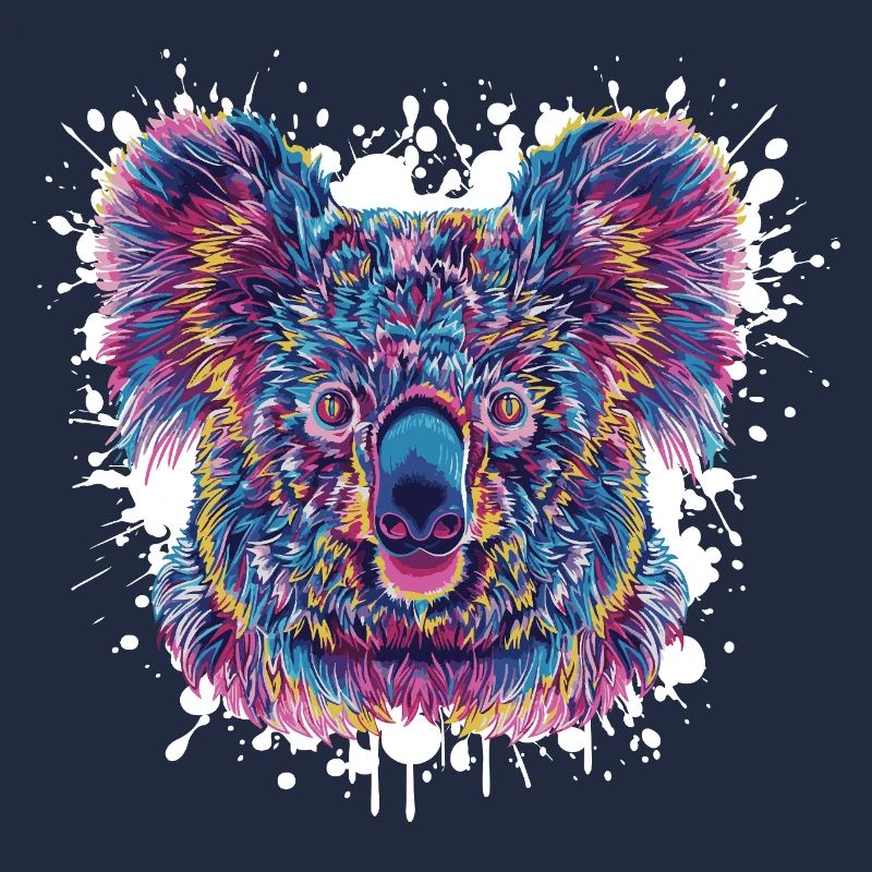 Éclaboussures de couleur Koala