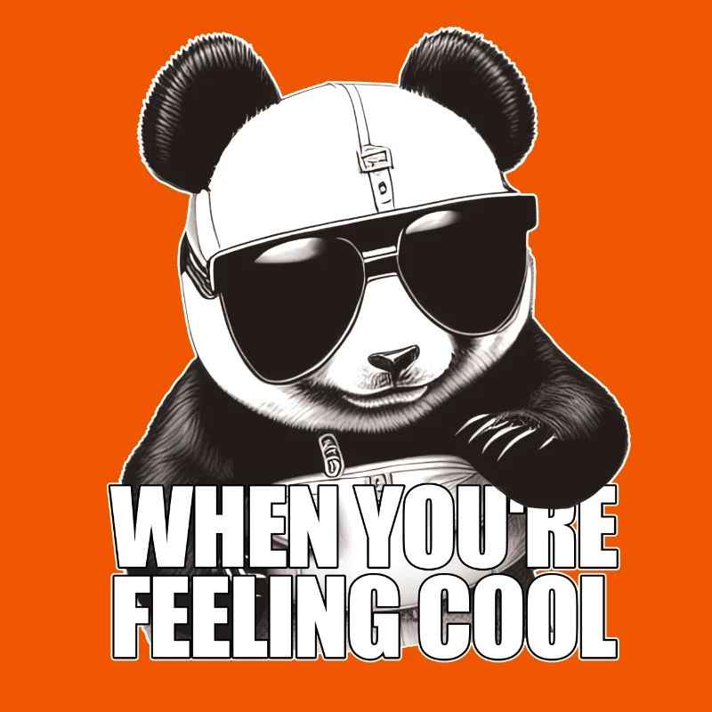 Cool panda feeling good