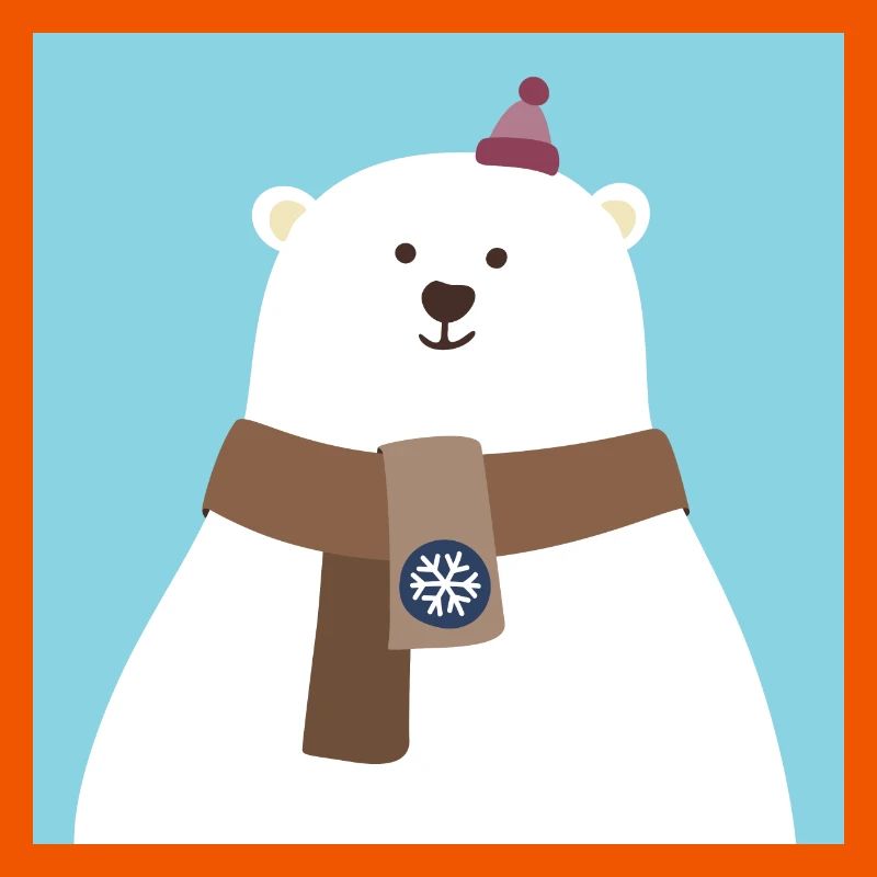 Poster Eisbär Nordpol Bär Eis Schnee Winter cool