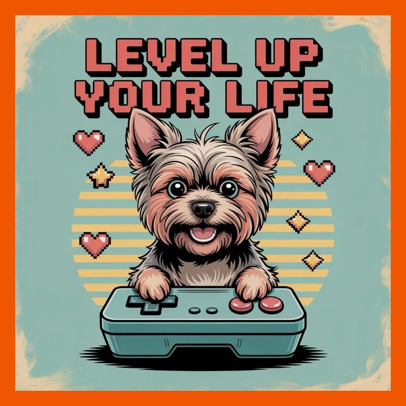 Pixel Dog and Level Up Theme