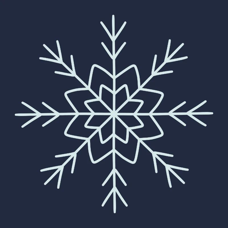 Intricate Snowflake Line Art Design