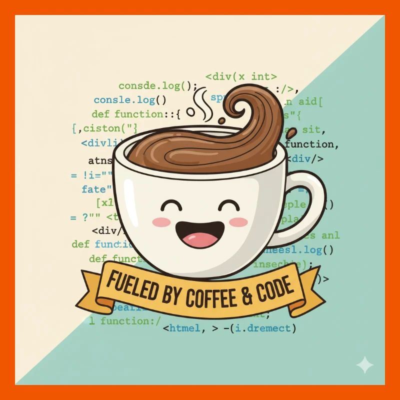Happy Coffee Becher und Code
