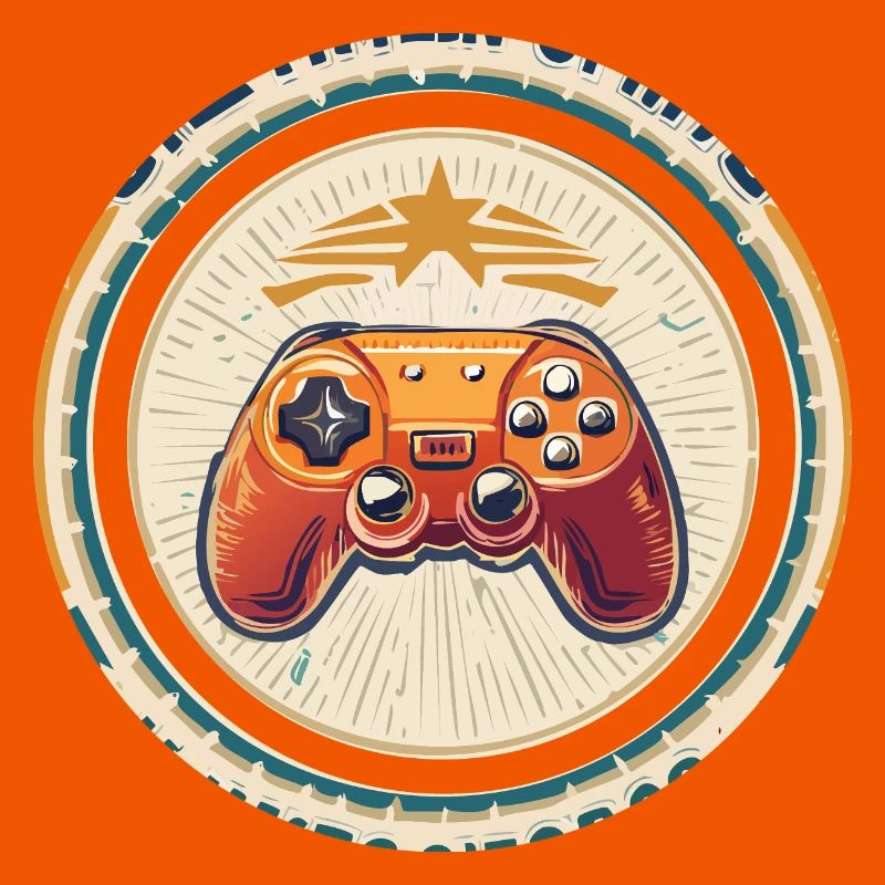 Retro Game Controller Badge