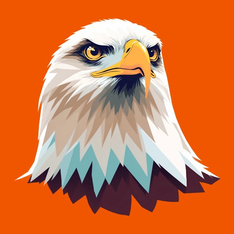 Geometric Eagle Head Illustration