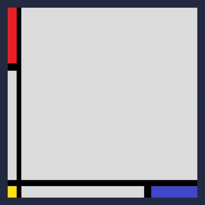 Composition dans le style de Mondrian.