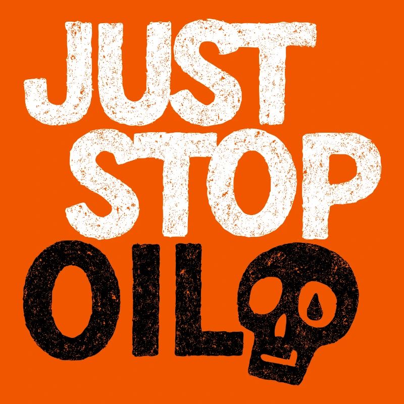 Bold 'Just Stop' Protest Graphic