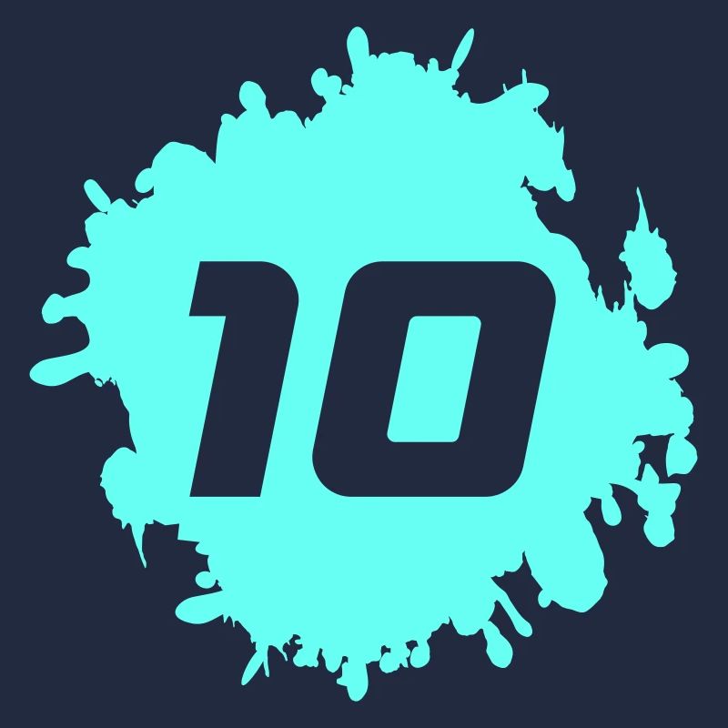 Neon 10 splash design