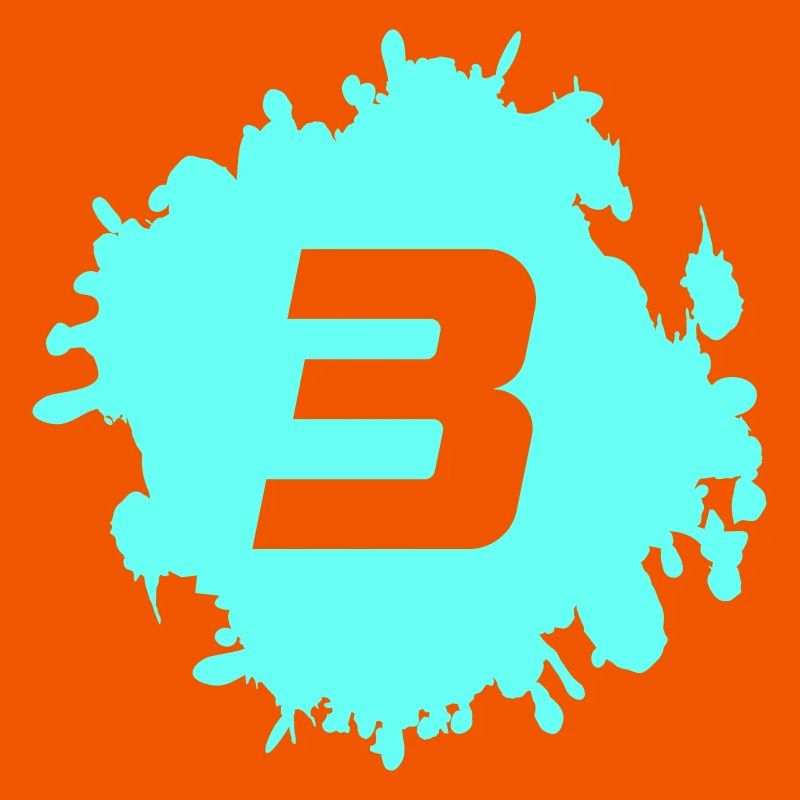 3 Neon Farbklecks Logo