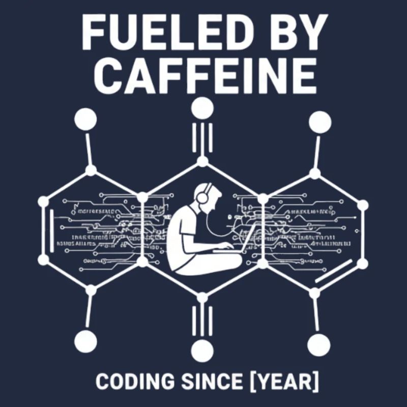 Fueled by Caffeine Coding Shirt | Programmierer