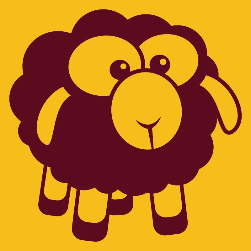 Black Sheep Small Cute Cute Lamb Cool Comic