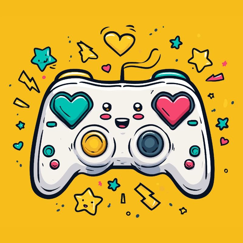 Conception de jeu Heart Controller Neon