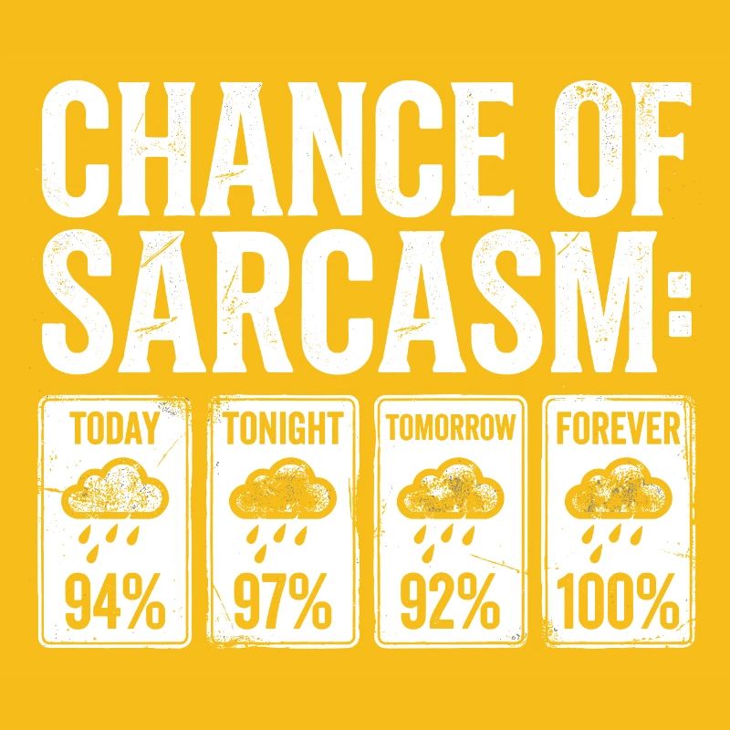 Affichage météo de probabilité sarcasme
