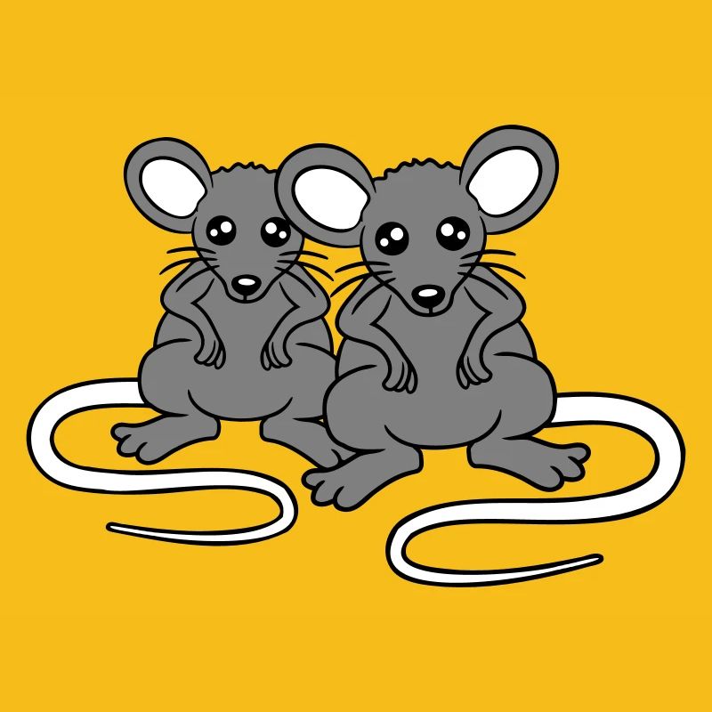 Two Nasty Mice Angry Frustrated Sour Aggressive